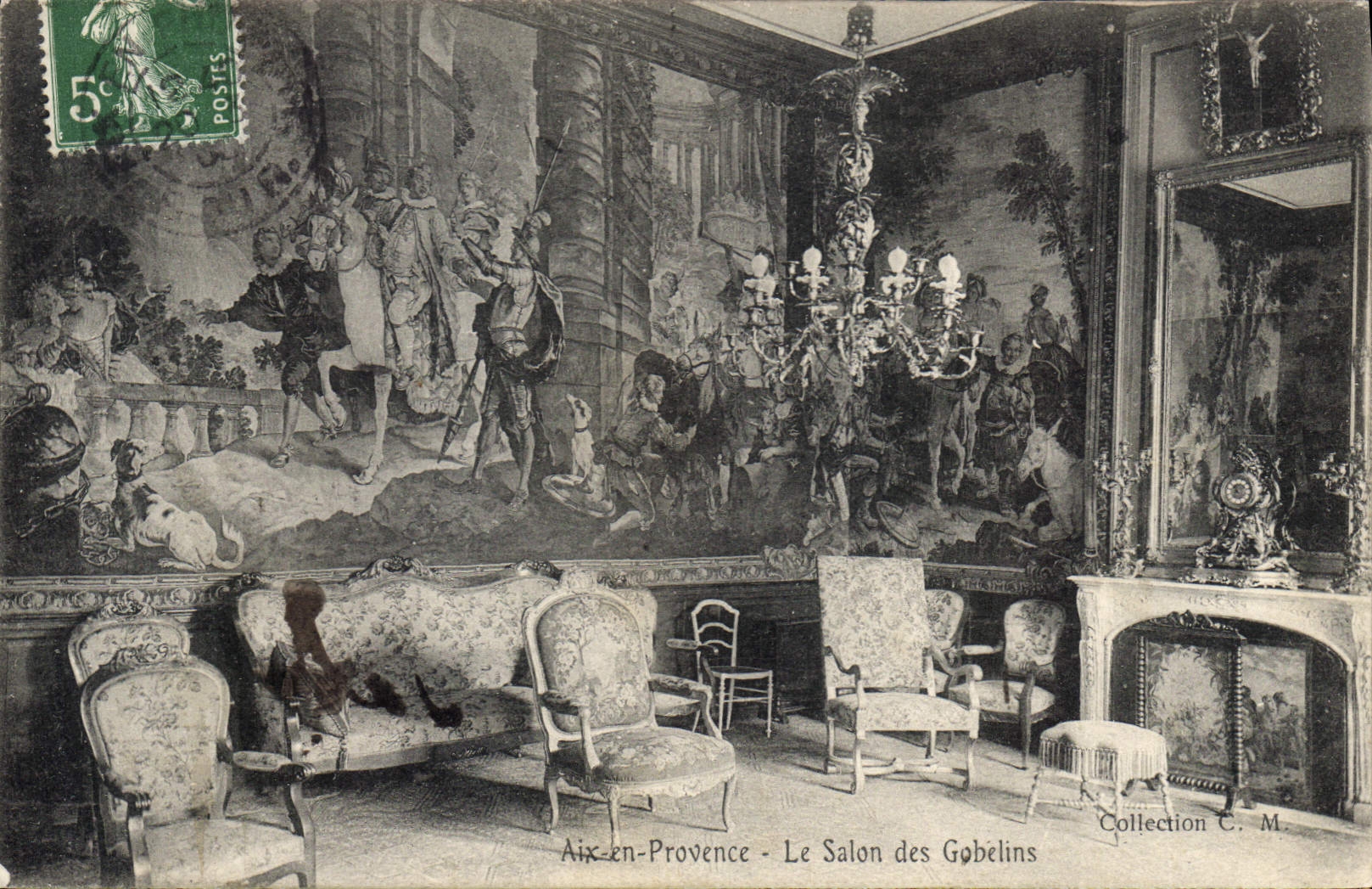CPA Aix en Provence Le Salon des Gobelins 