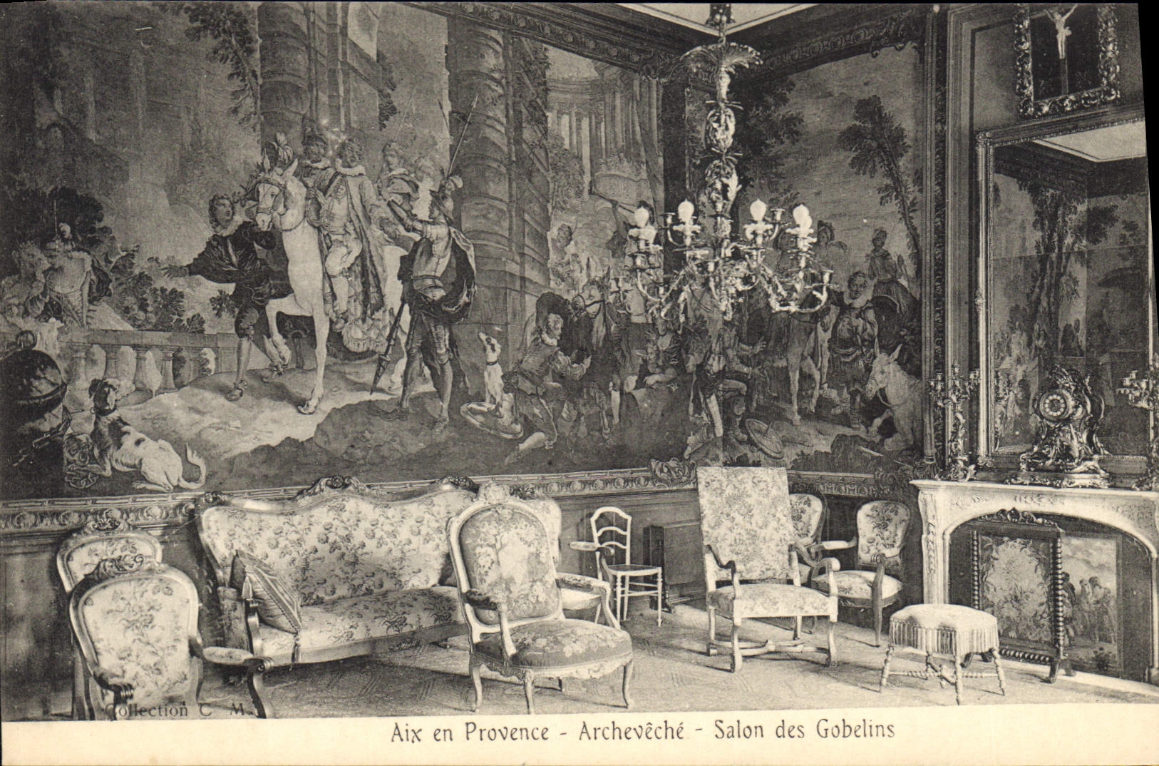 CPA Aix en Provence Archeveche Salon des Gobelins 