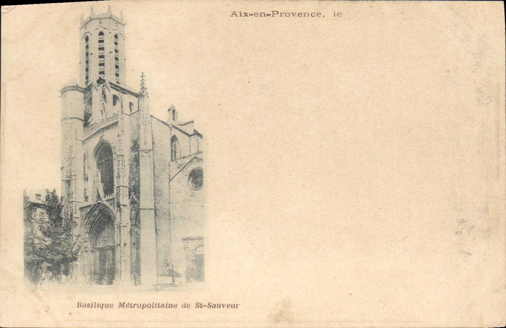 CPA Aix en Provence Basilique Metropolitaine de St Sauveur 