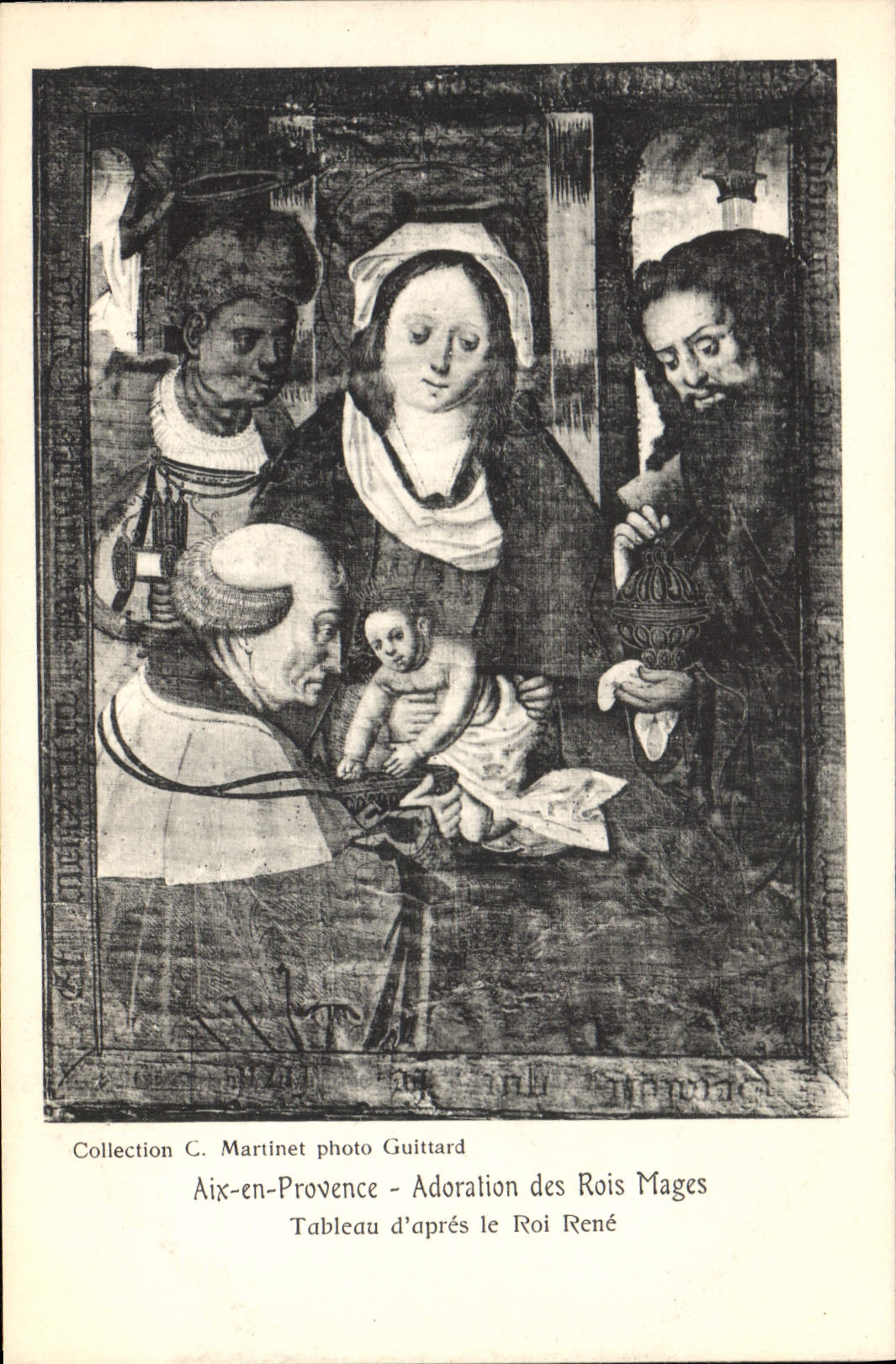 CPA Aix en Provence Adoration des Rois Mages Tableau d'apres le Roi Rene 