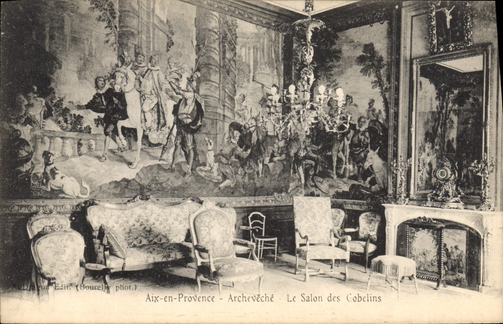 CPA Aix en Provence Archeveche Le Salon des Gobelins 