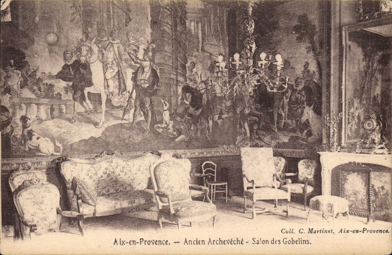 CPA Aix en Provence Ancien Archeveche Salon des Gobelins 