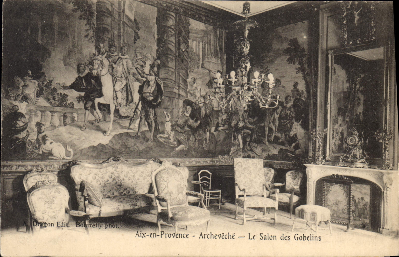 CPA Aix en Provence Archeveche Le Salon des Gobelins 