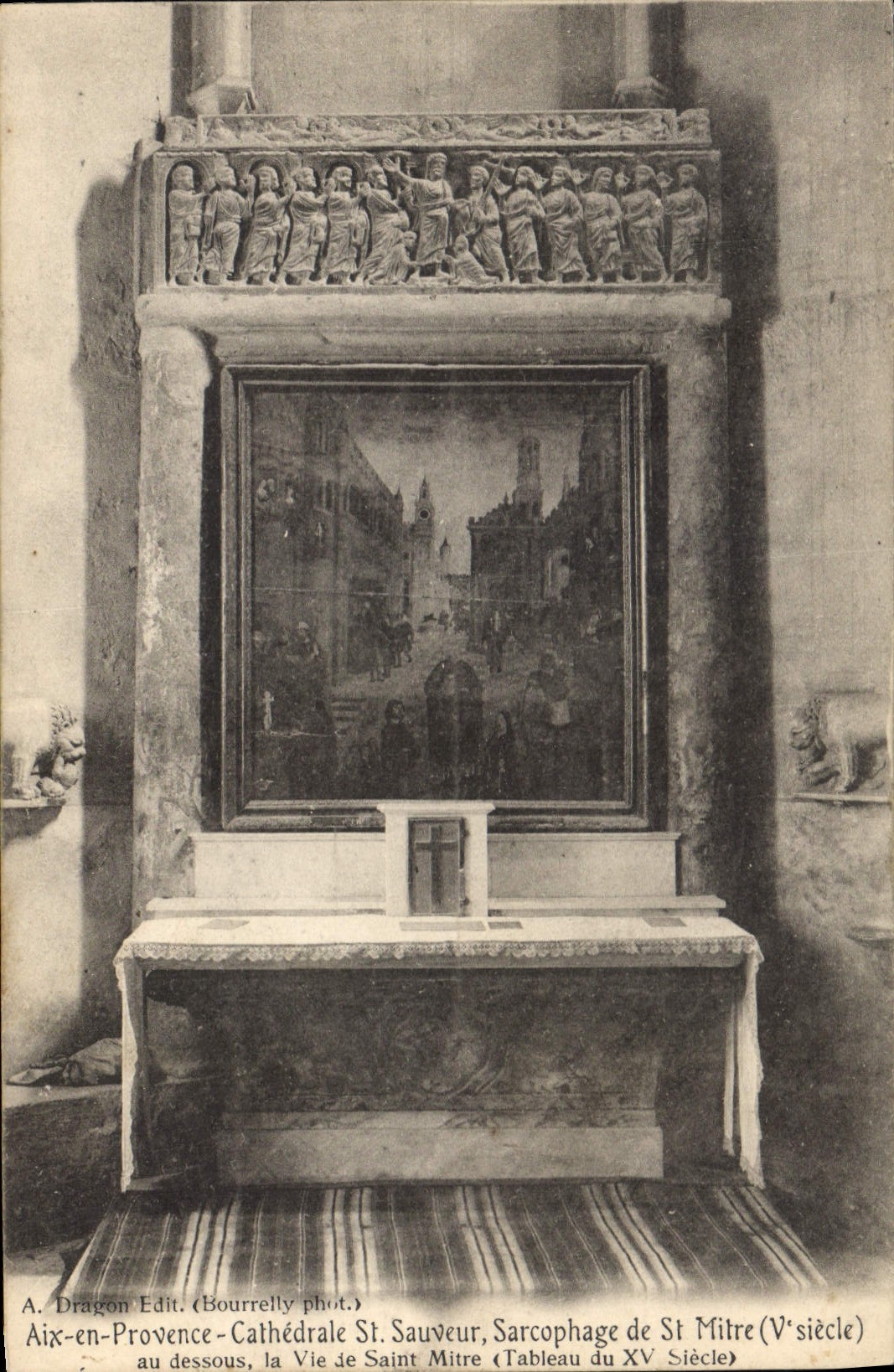 CPA Aix en Provence Cathedrale St Sauveur Sarcophage de St Mitre 