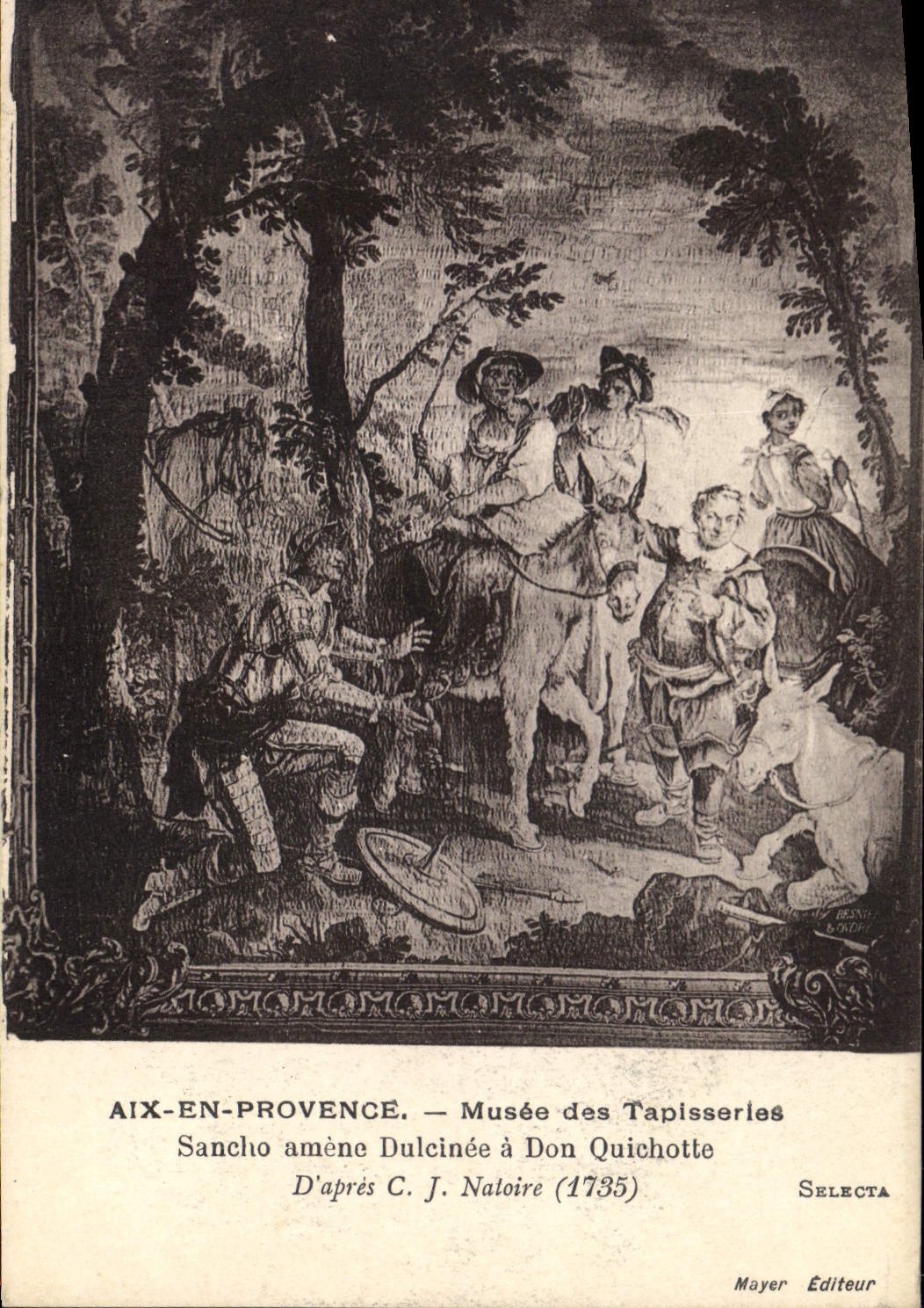 CPA Aix en Provence Musee des Tapisseries Sancho amene Dulcinee a Don Quichotte 