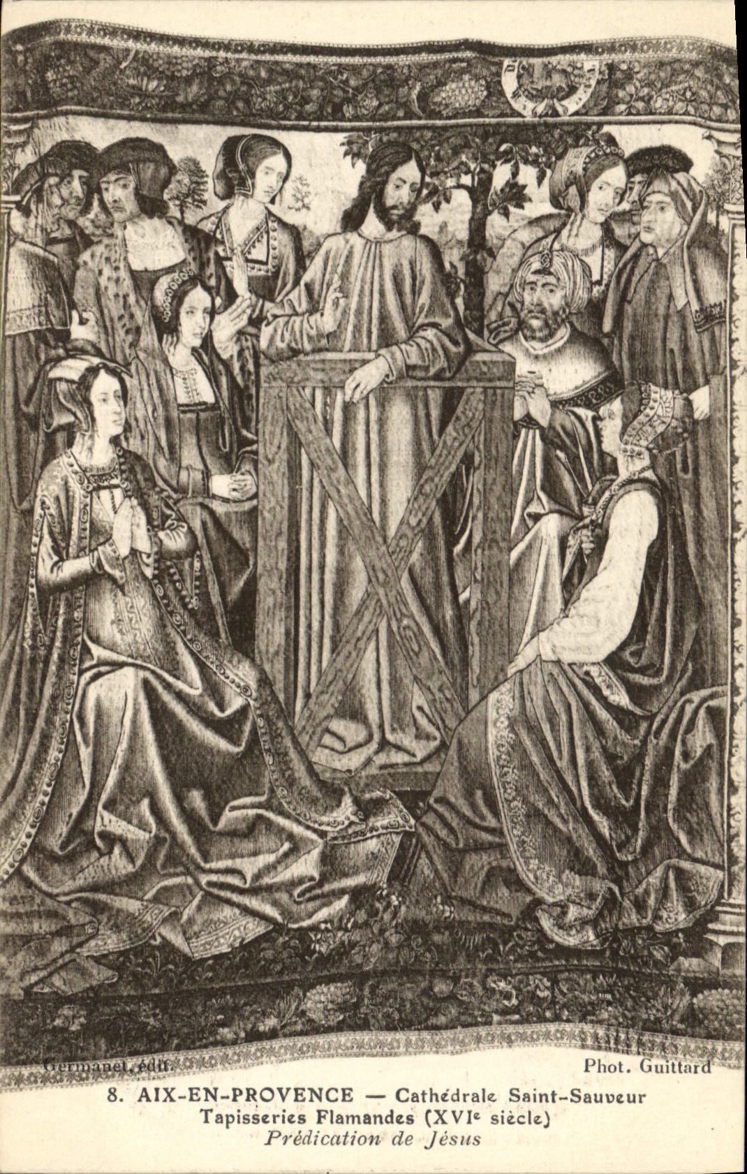 CPA Aix en Provence Cathedrale Saint Sauveur Tapisseries Flamandes XVI siecle Predication de jesus 