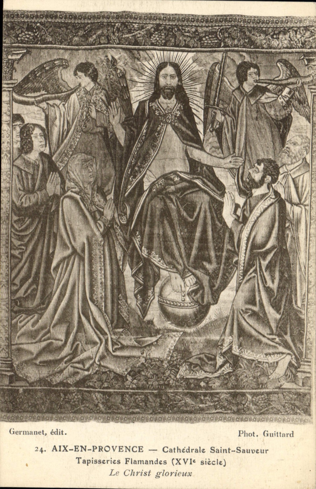 CPA Aix en Provence Cathedrale Saint Sauveur Tapisseries Flamandes XVI siecle le Christ glorieux 