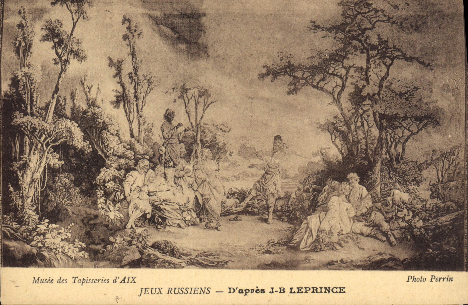 CPA Musee des Tapisseries d'Aix Jeux Russiens d'apres J B Leprince 