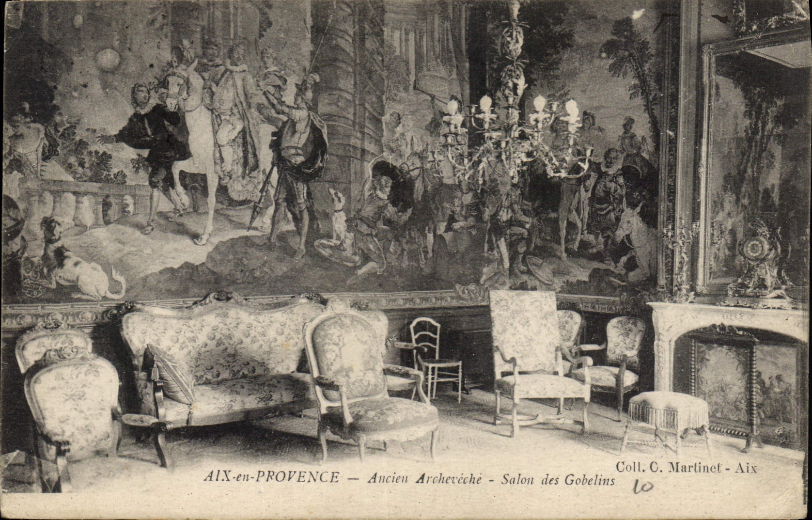 CPA Aix en Provence Ancien Archeveche salon des Gobelins 