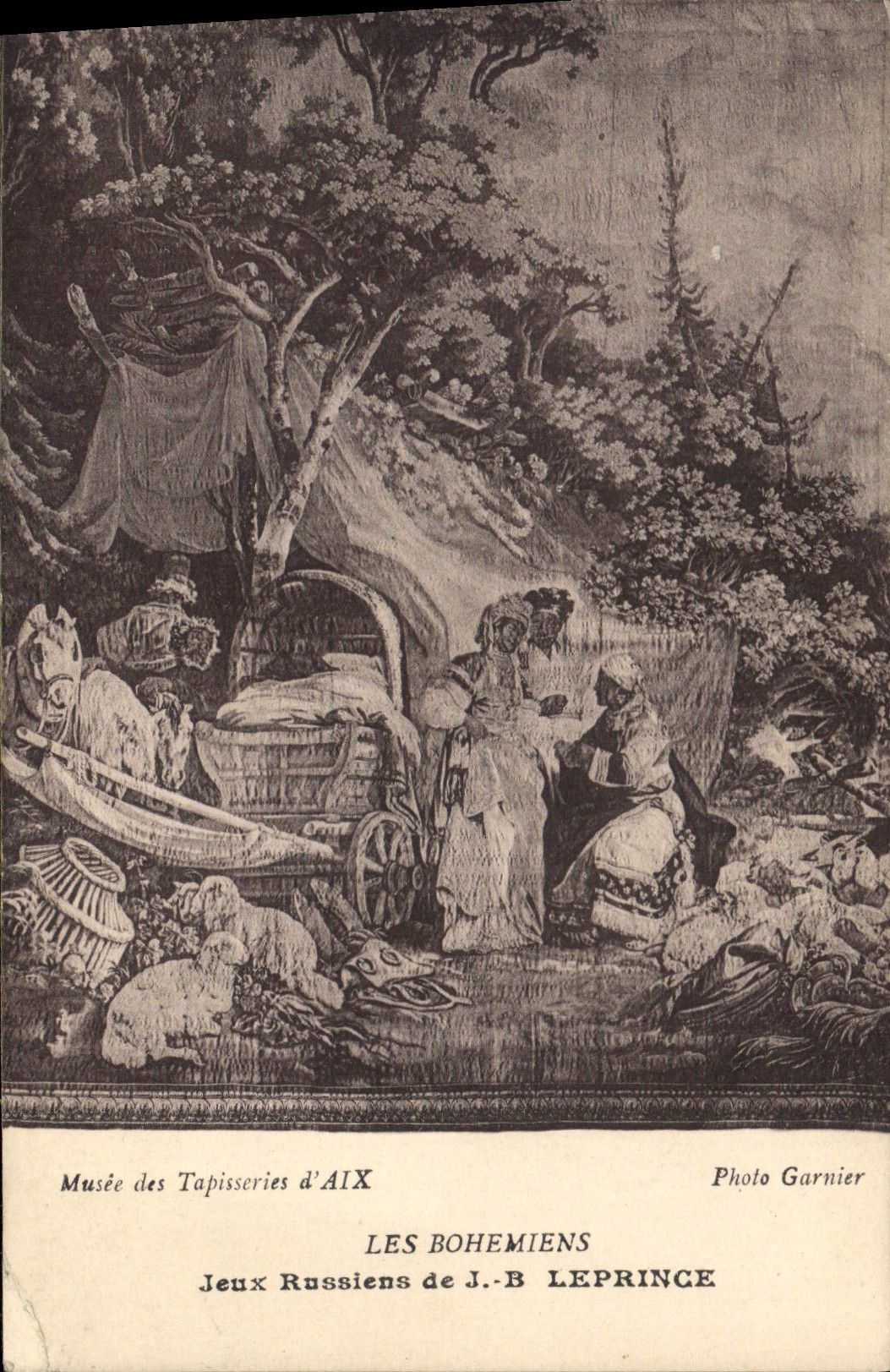 CPA Musee des tapisseries d'Aix les Bohemiens jeux Russiens de J B Leprince 