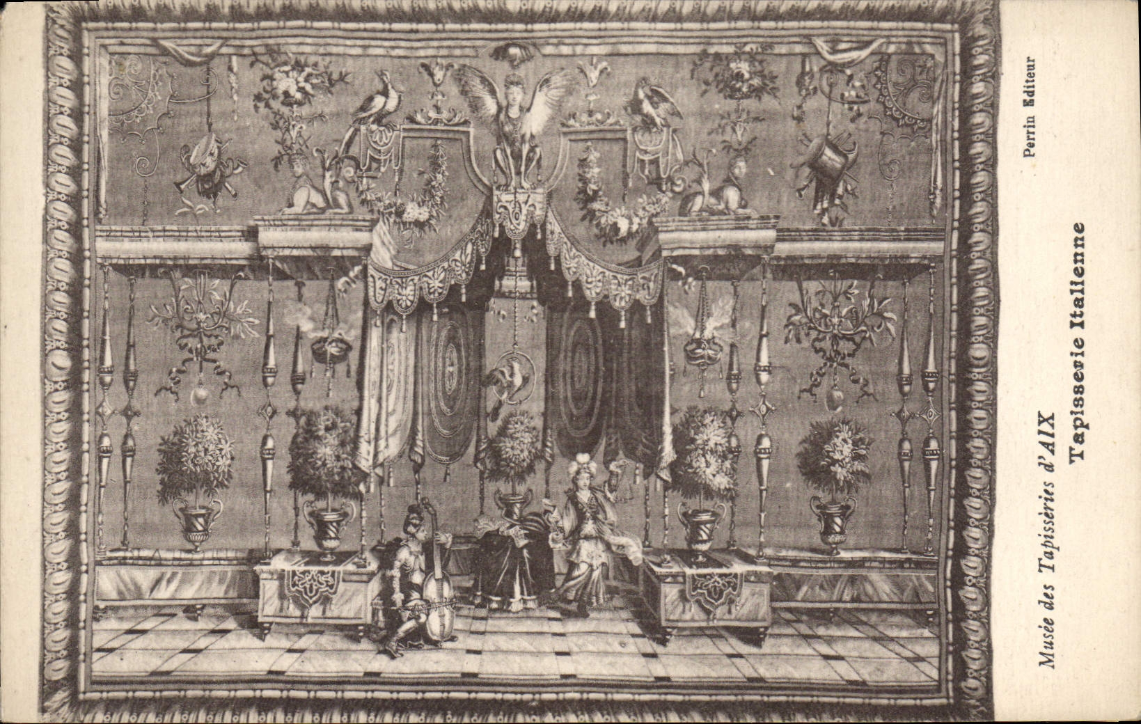 CPA Musee des Tapisseries d'Aix Tapisserie Italienne 