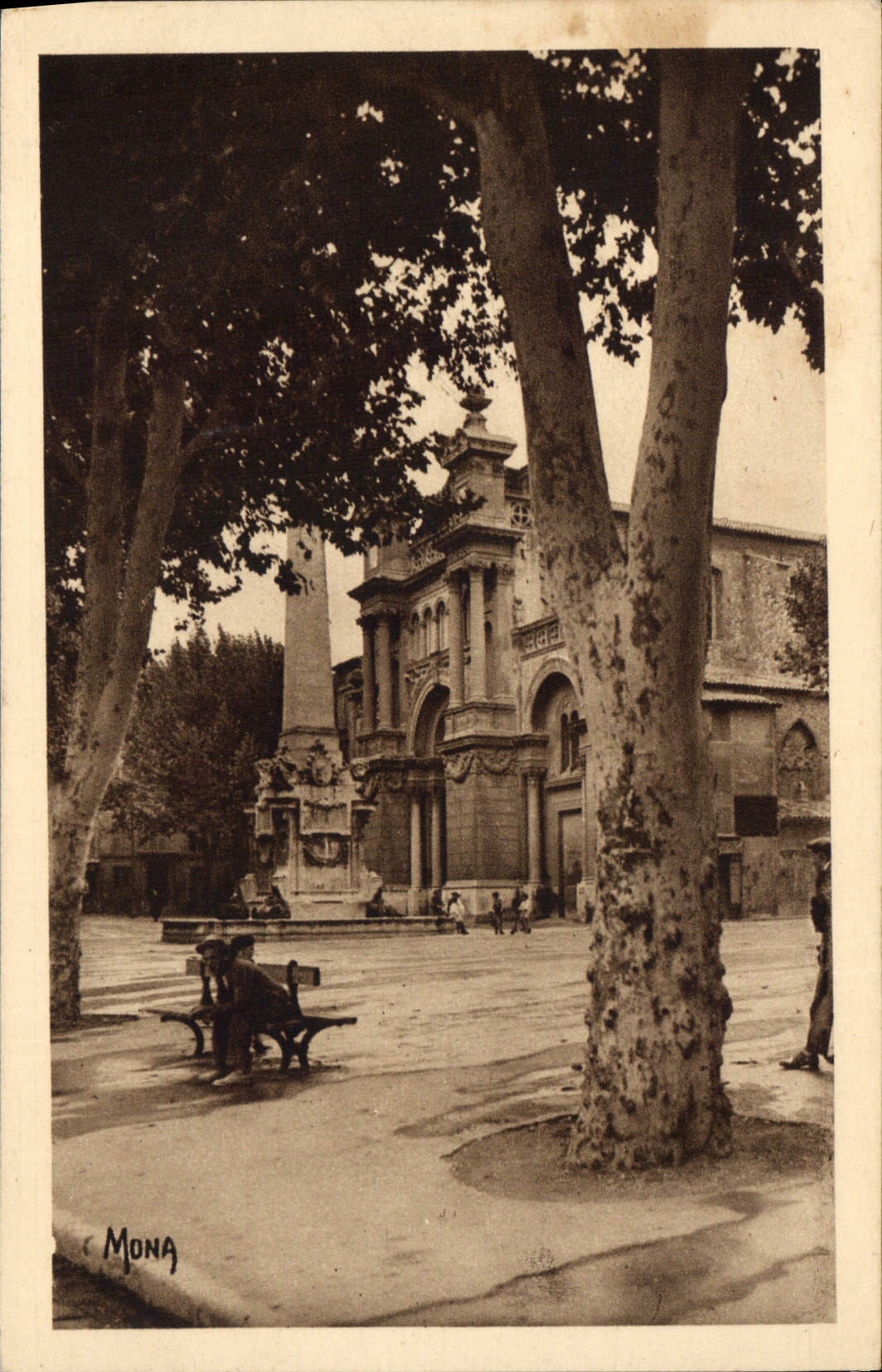 CPA Les Petits Tableaux de Provence Aix en Provence la place des Precheurs et l'eglise Ste Marie Mad