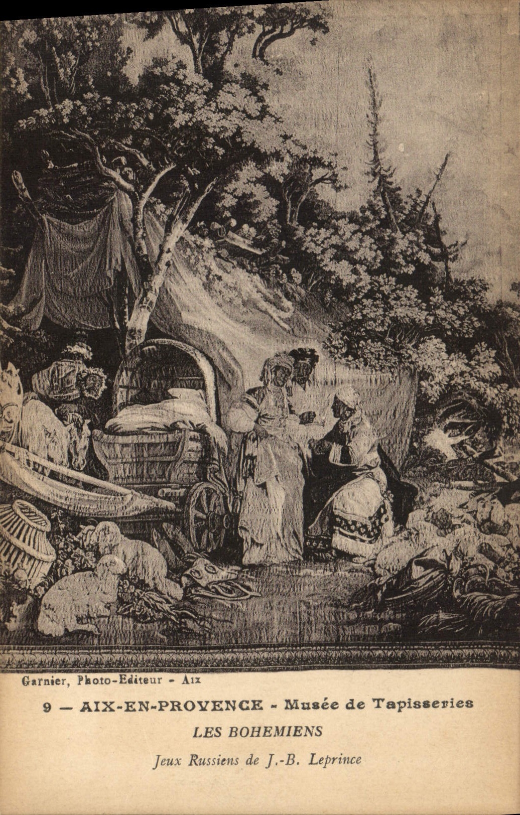 CPA Aix en Provence Musee de Tapisseries les Bohemiens jeux Russiens de J B Leprince 