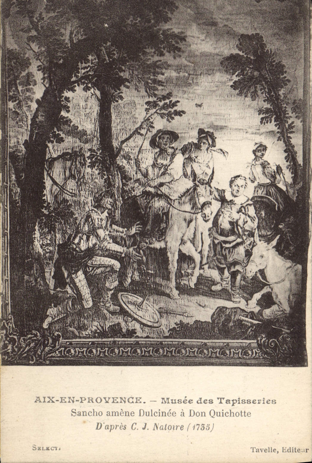 CPA Aix en Provence Musee de Tapisseries Sancho amene dulcienee a Don Quichotte d'apres C J Natoire 