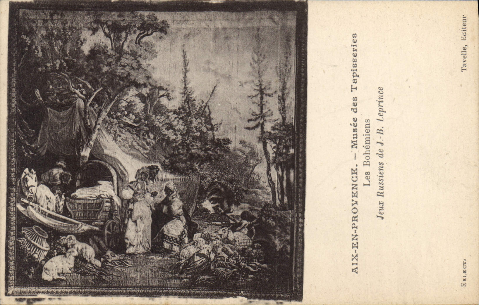 CPA Aix en Provence Musee de Tapisseries les Bohemiens jeux Russiens de J B Leprince 