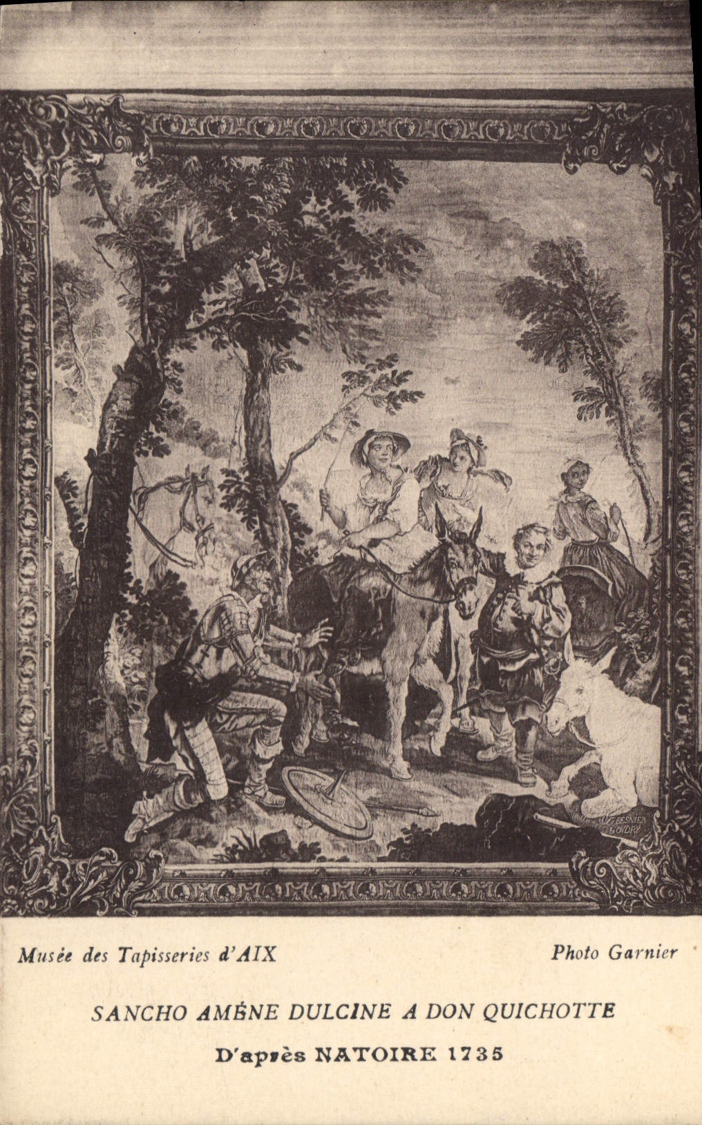 CPA Musee des Tapisseries d'Aix Sancho Amene Dulcine a Don Quichotte d'apres Natoire 1735 