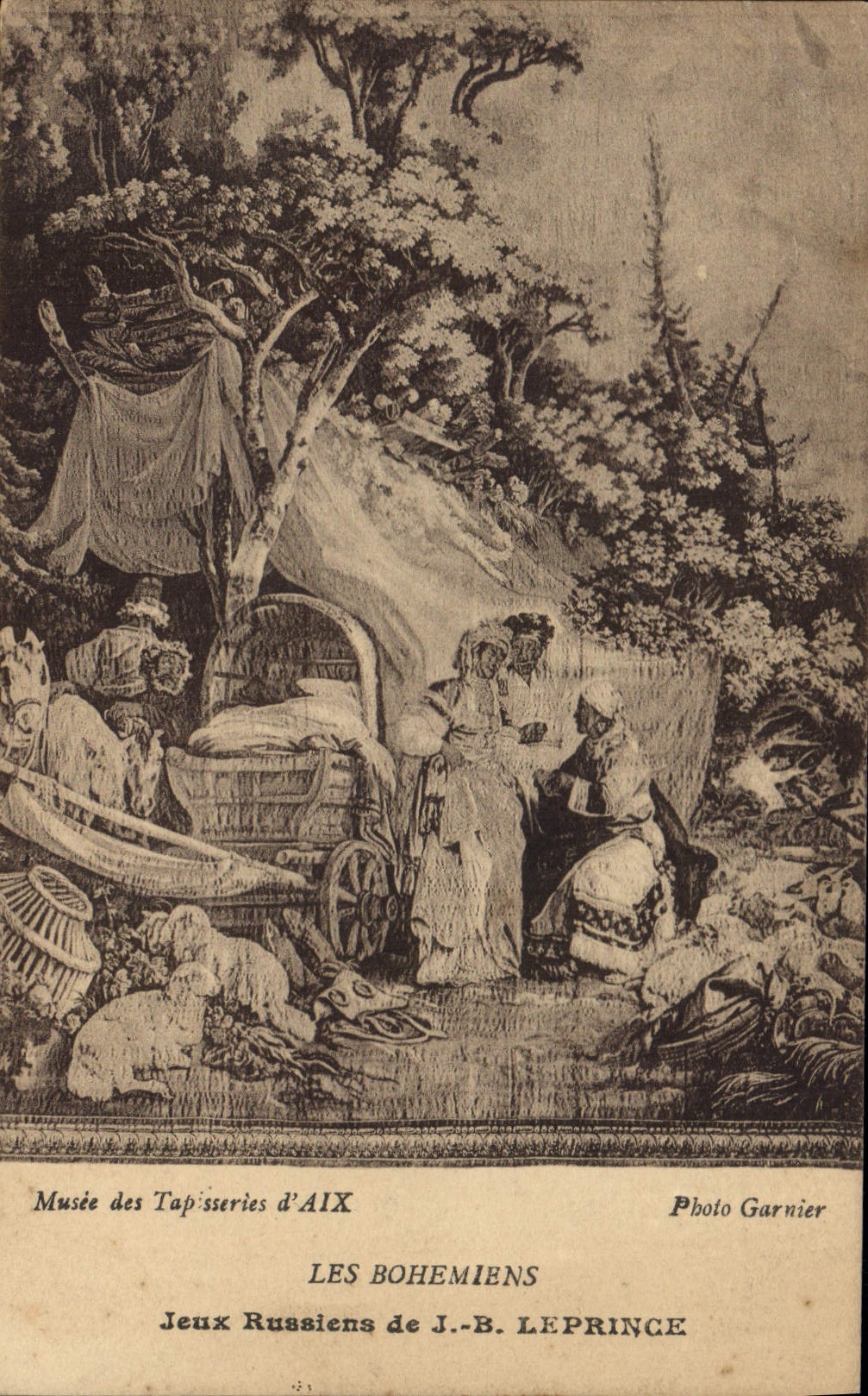 CPA Musee des Tapisseries d'Aix les Bohemiens jeux Russiens de J B Leprince 