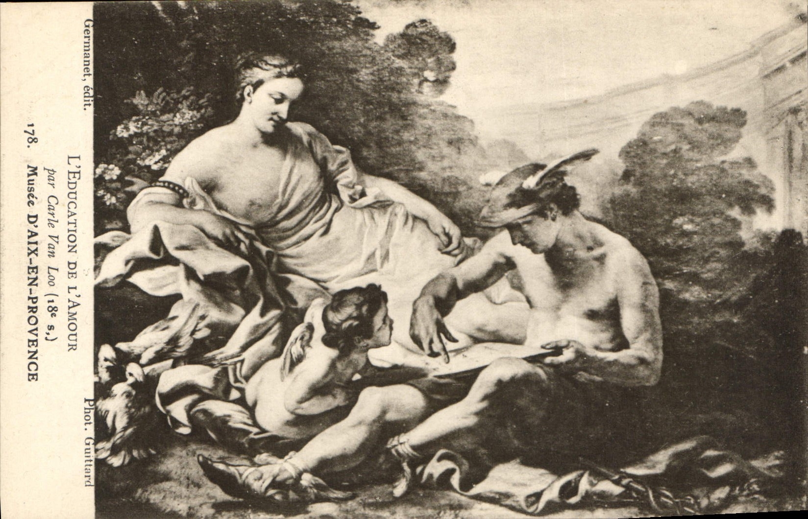 CPA L'Education de l'Amour par Carle Van Loo 18e S Musee d'Aix en Provence 