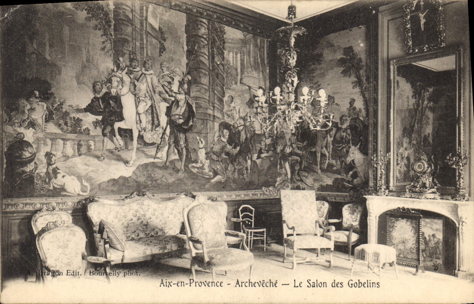 CPA Aix en Provence Archeveche le salom des Gobelins 