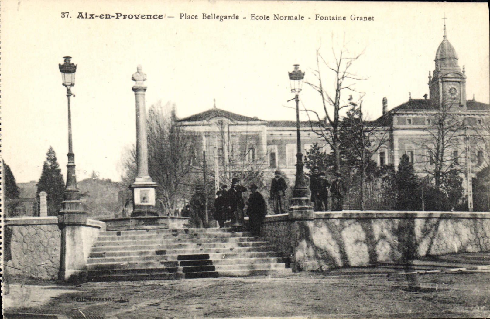 CPA Aix en Provence Place Bellegarde Ecole Normale Fontaine Granet 