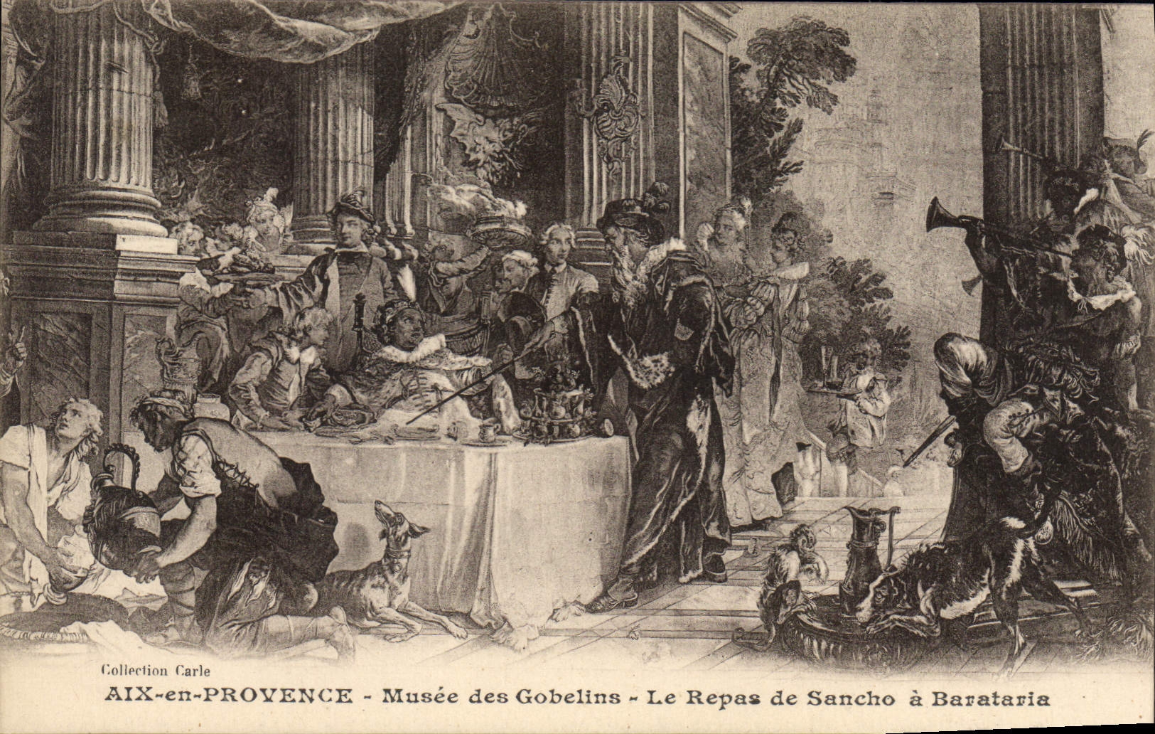 CPA Aix en Provence Musee des Gobelins le repas de Sancho a Barataria 