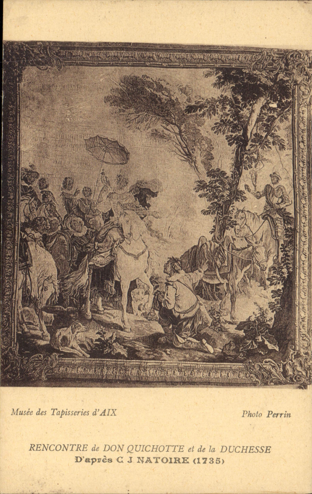 CPA Musee des Tapisseries d'Aix Rencontre de Don Quichotte et de la Duchesse d'apres C J Natoire 173