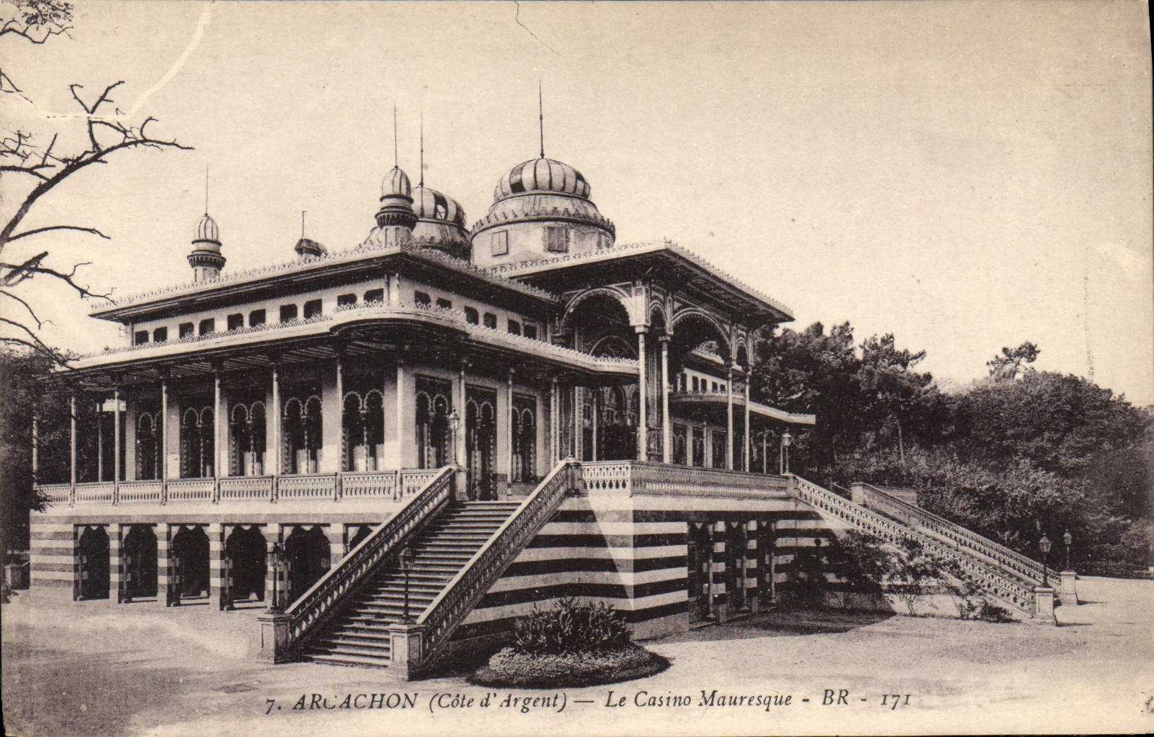 CPA Arcachon Cote d'Argent le Casino Mauresque