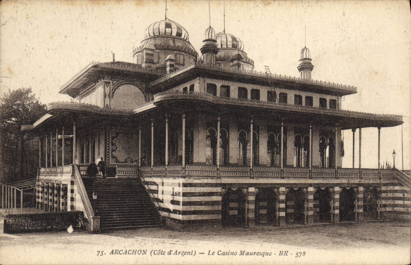 CPA Arcachon Vote d'Argent le Casino Mauresque 