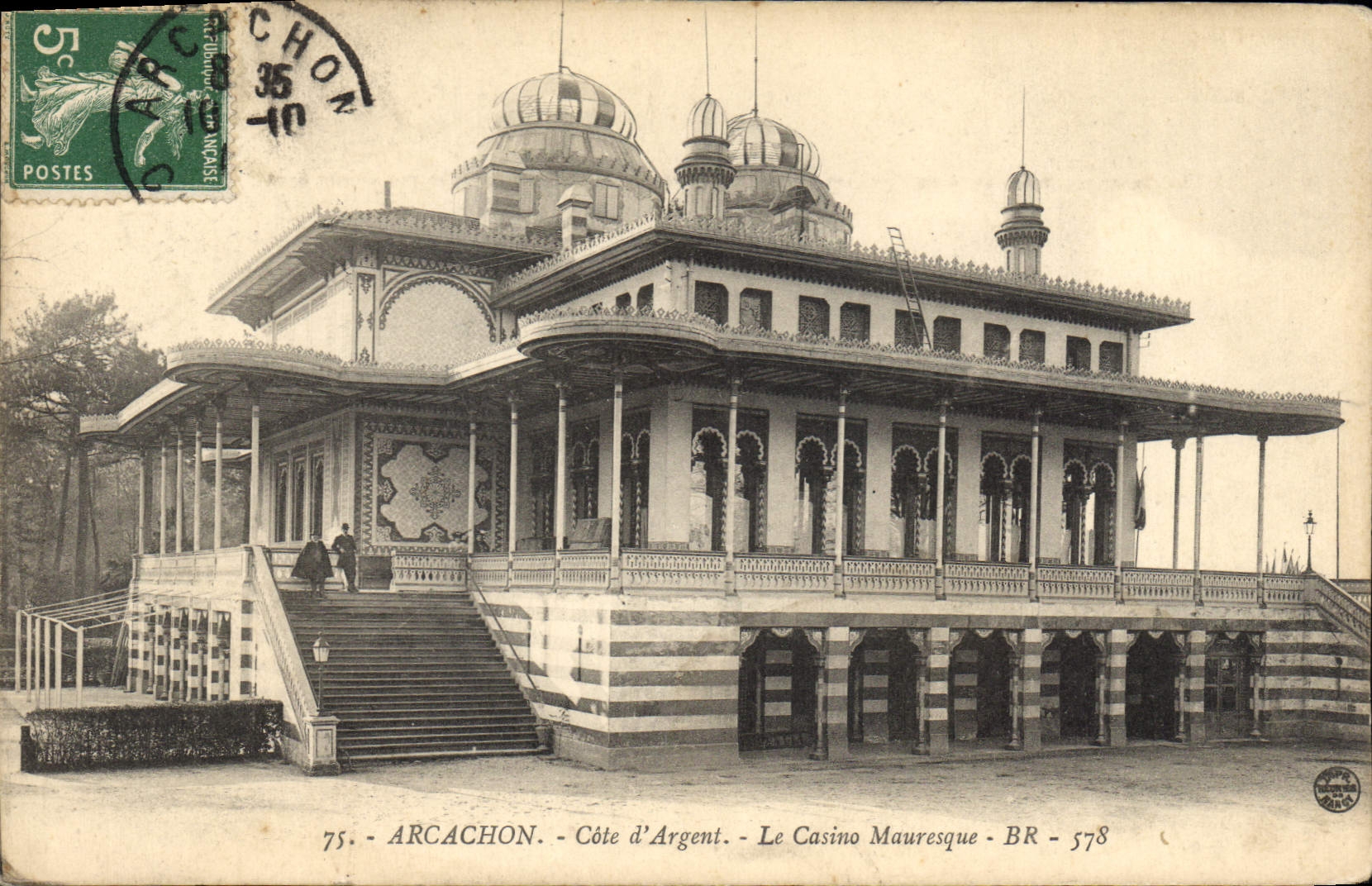 CPA Arcachon Cote d'Argent le Casino Mauresque