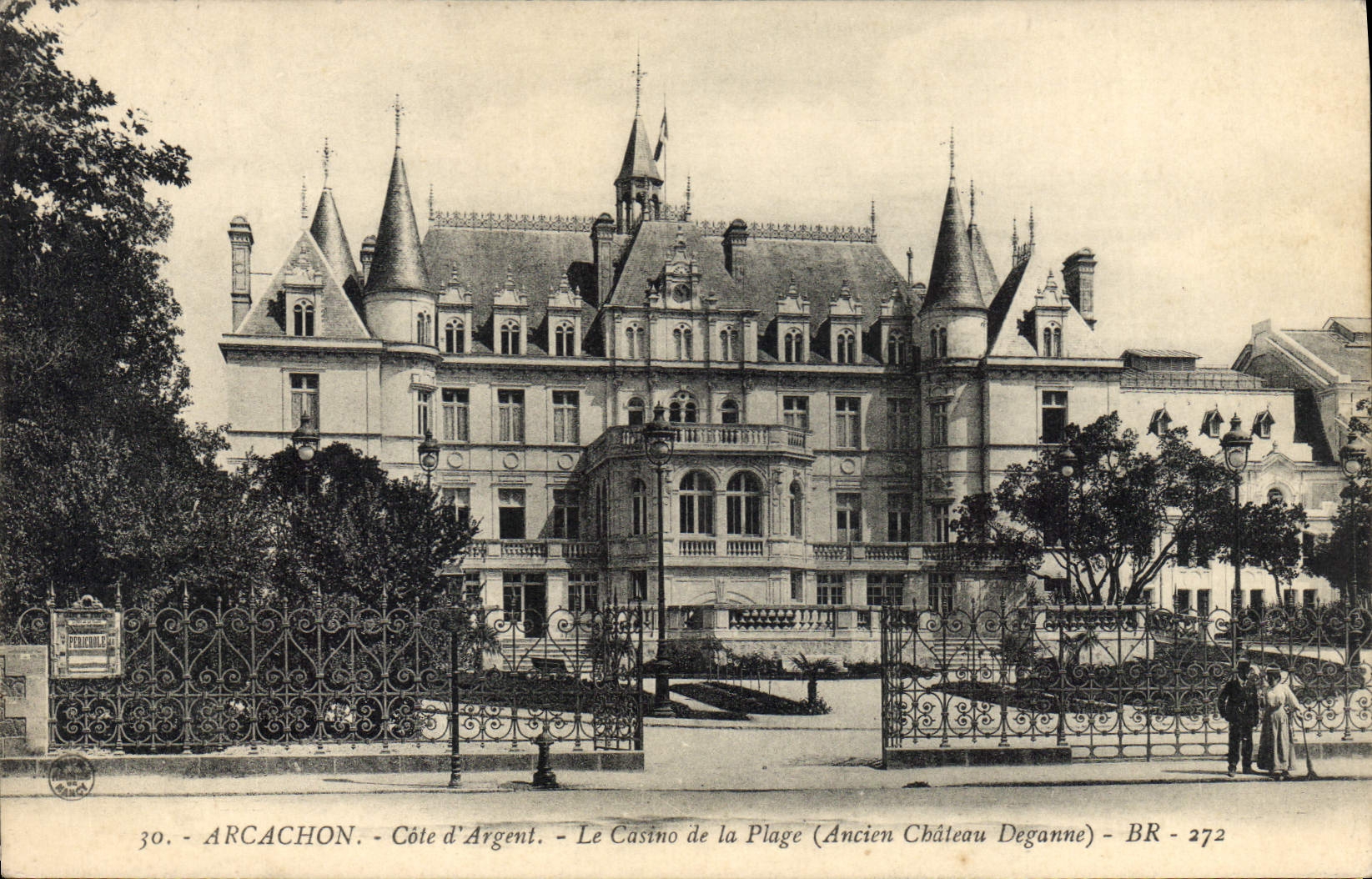 CPA Arcachon Cote d'Argent le casino de la plage Ancien chateau Deganne