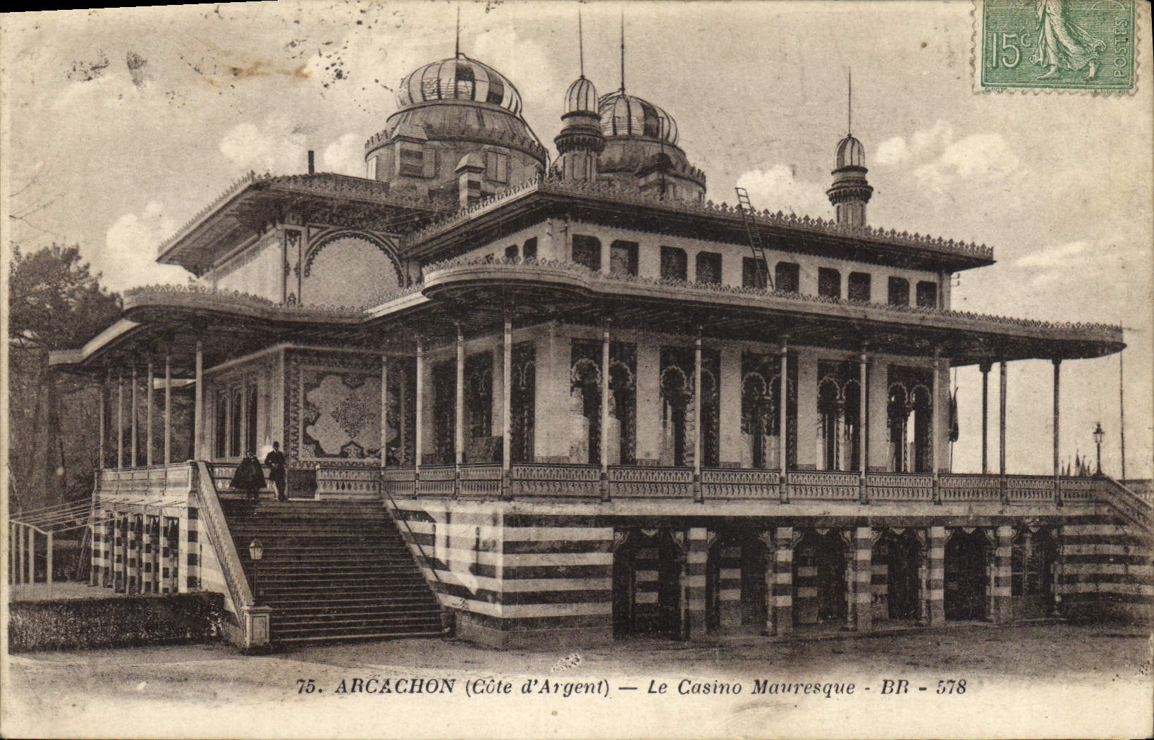 CPA Arcachon Cote d'Argent le Casino mauresque