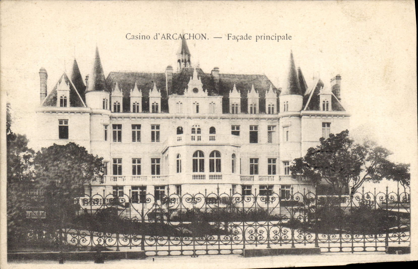 CPA Casino d'Arcacho facade Principale
