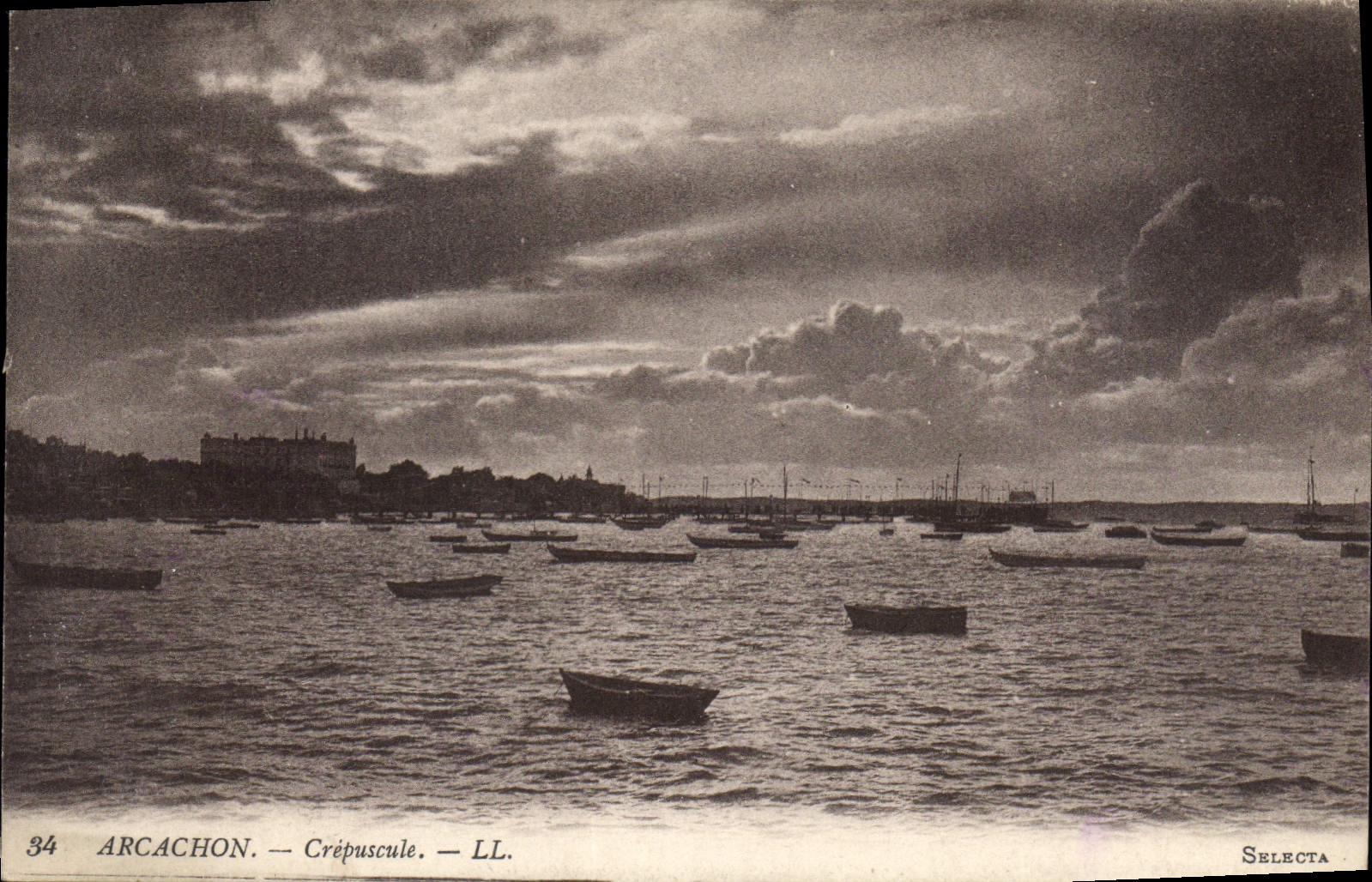 CPA Arcachon Crepuscule 