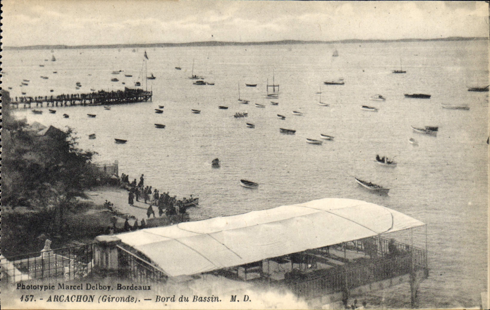 CPA Arcachon Gironde Bord du Bassin 