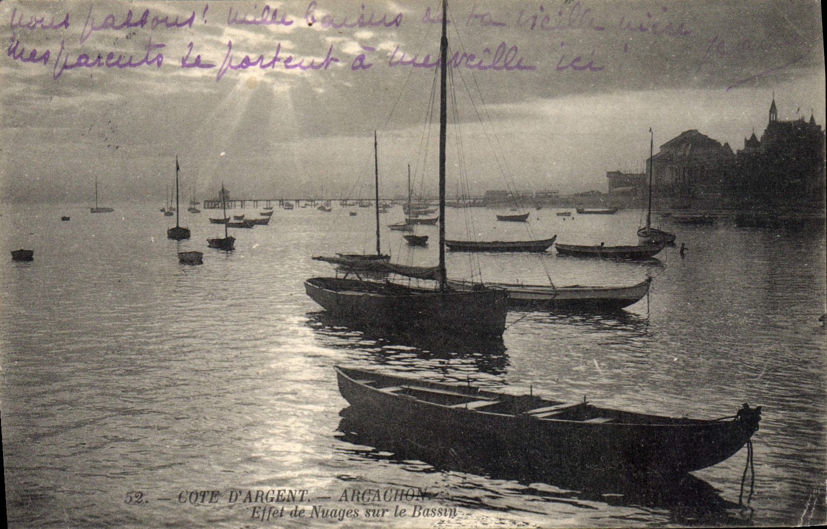 CPA Cote d'Argent Arcachon Effet de Nuages sur le Bassin