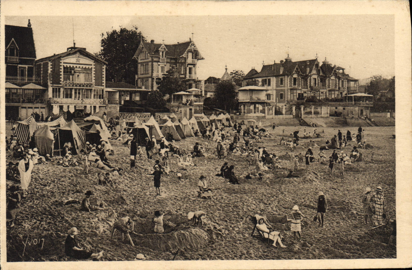 CPA Cote d'Argent Arcachon Gironde la plage a l'heure du bain 