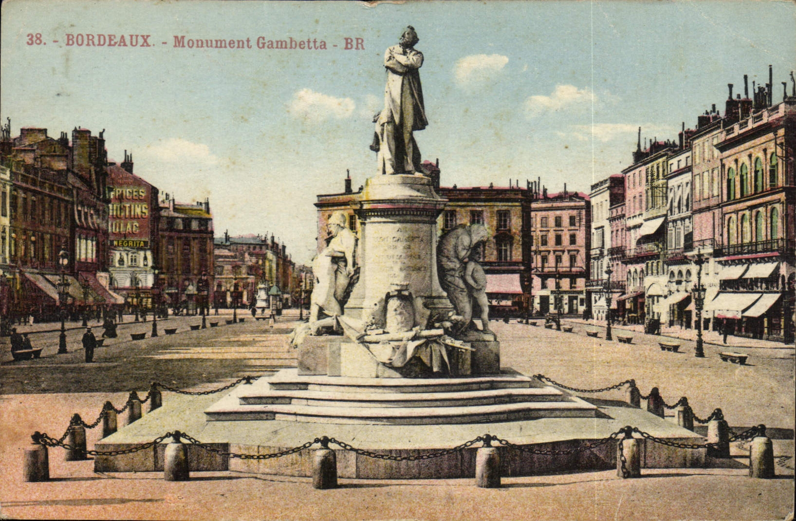CPA Bordeaux Monument Gambetta 