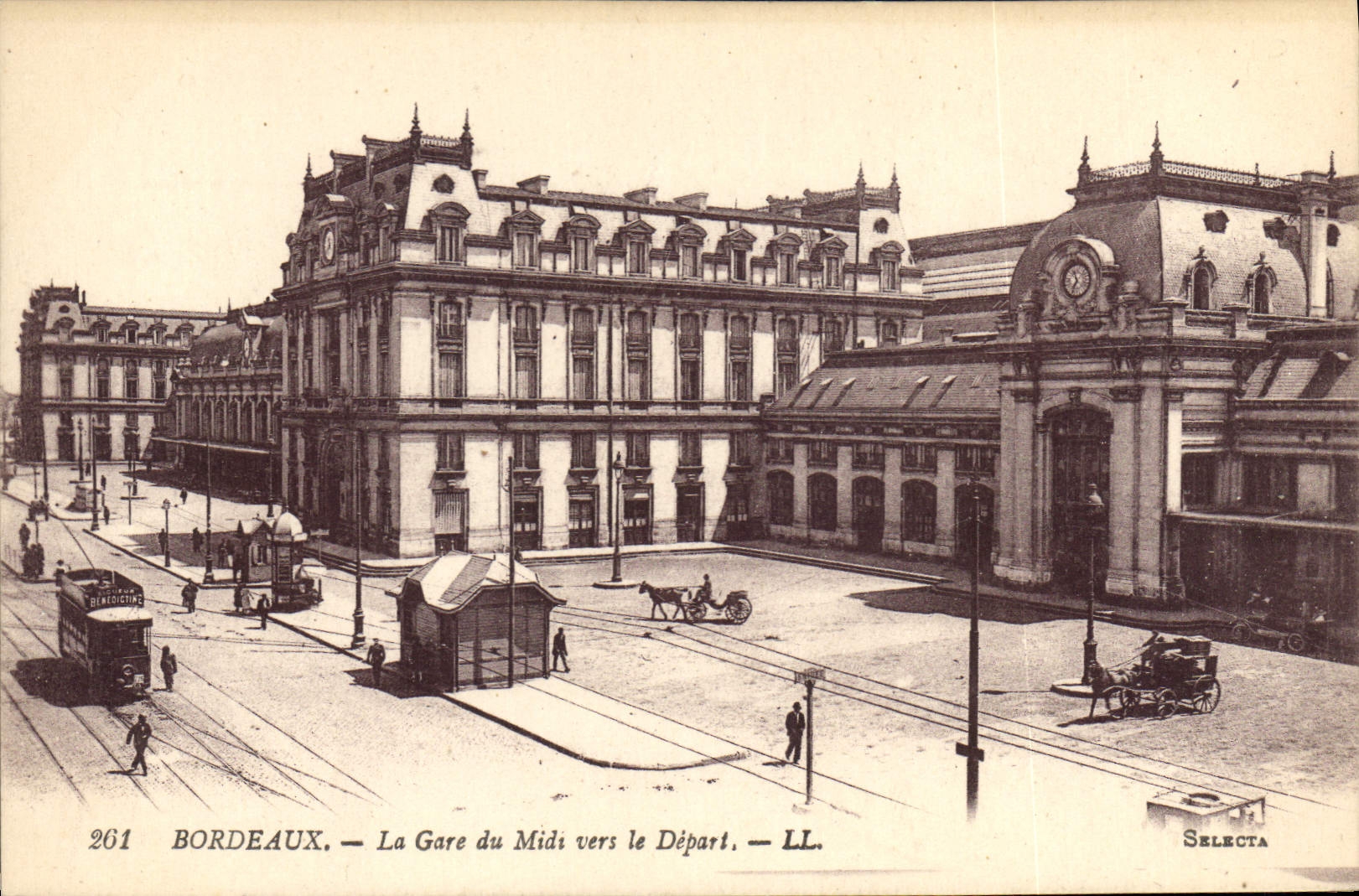CPA Bordeaux la Gare du Midi vers le Depart