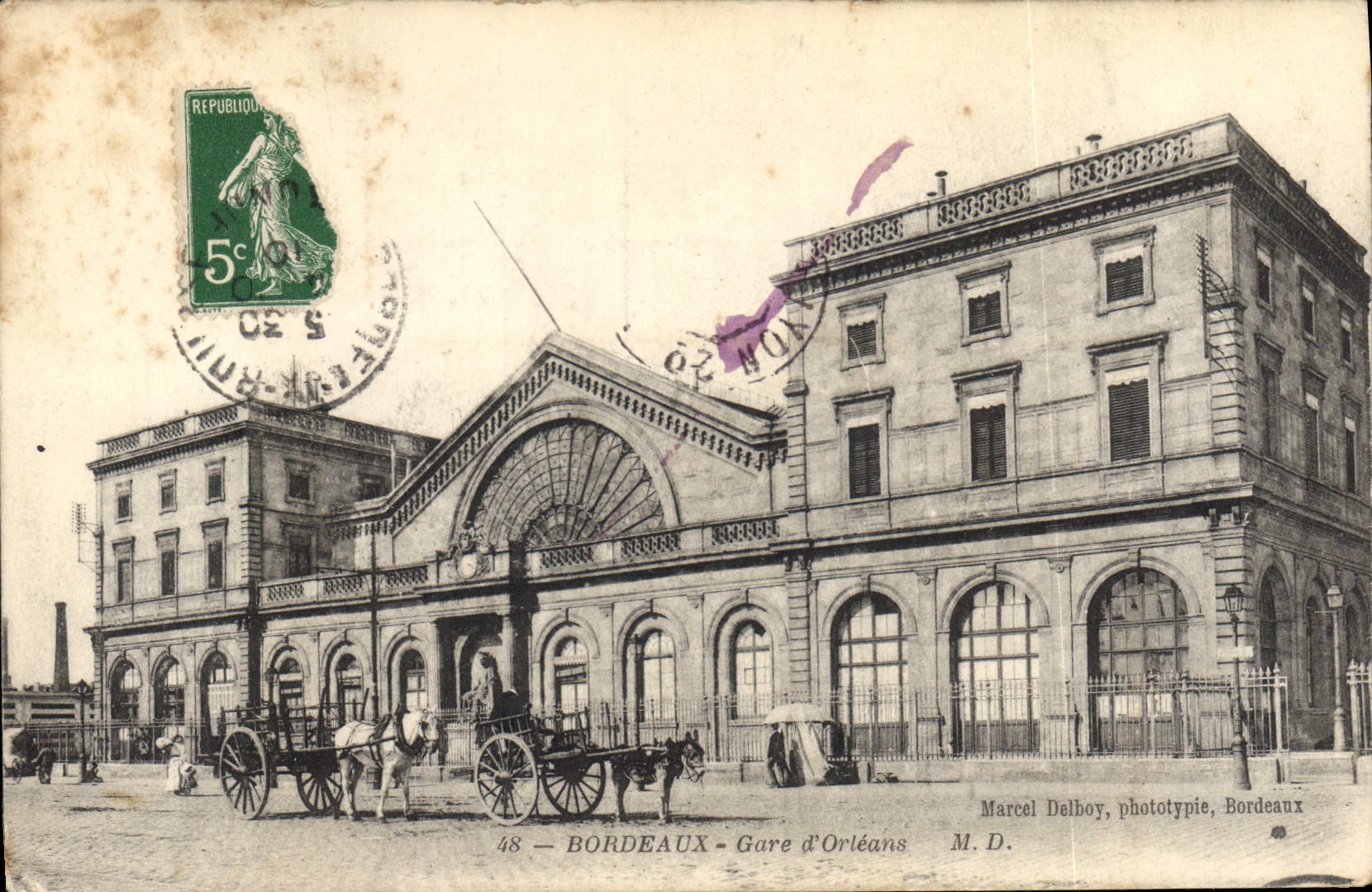 CPA Bordeaux Gare d'Orleans 
