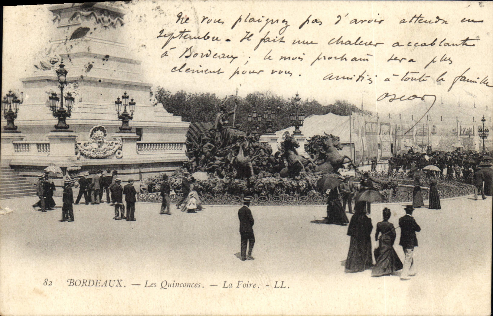 CPA Bordeaux les Quinconces la Foire 