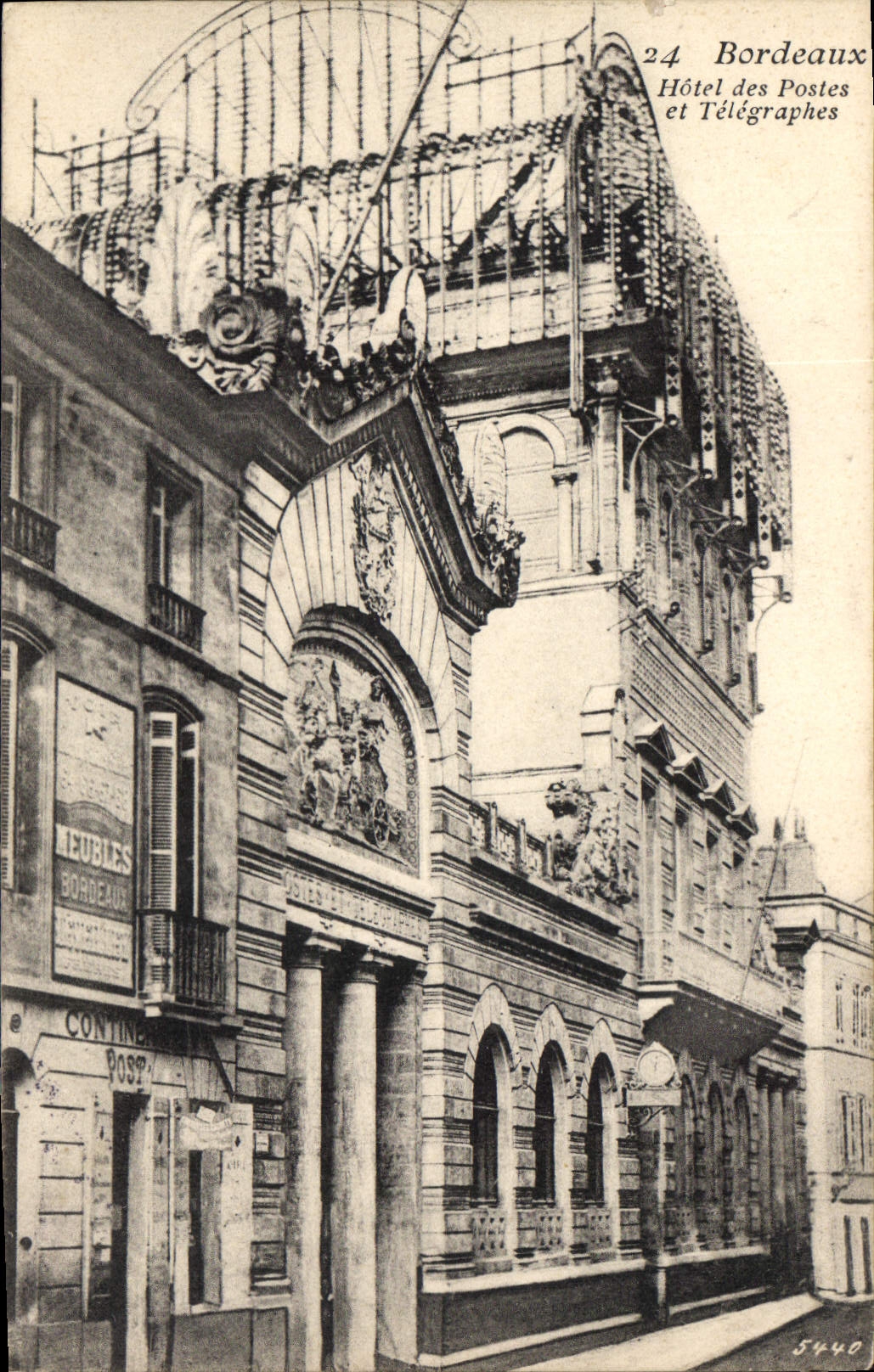 CPA Bordeaux hotel des Postes et Telegraphes 