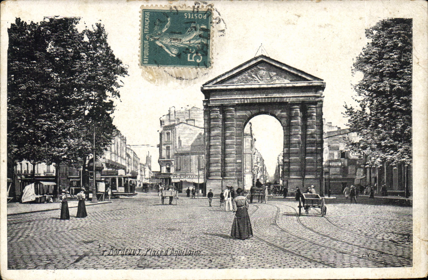 CPA Bordeaux place d'Aquitaine 