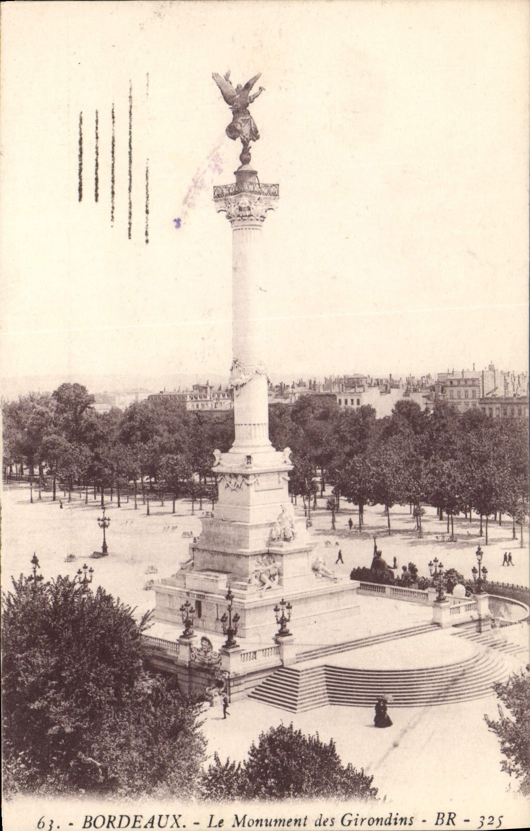 CPA Bordeaux le Monument des Girondins