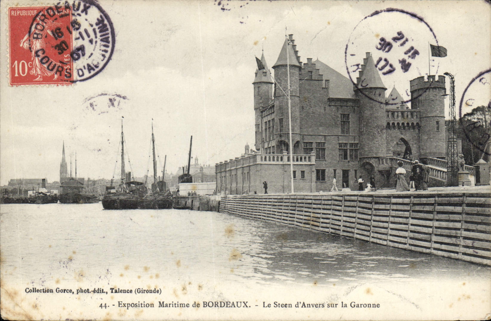 CPA Exposition Maritime de Bordeaux le Steen d'Anvers sur la Garonne