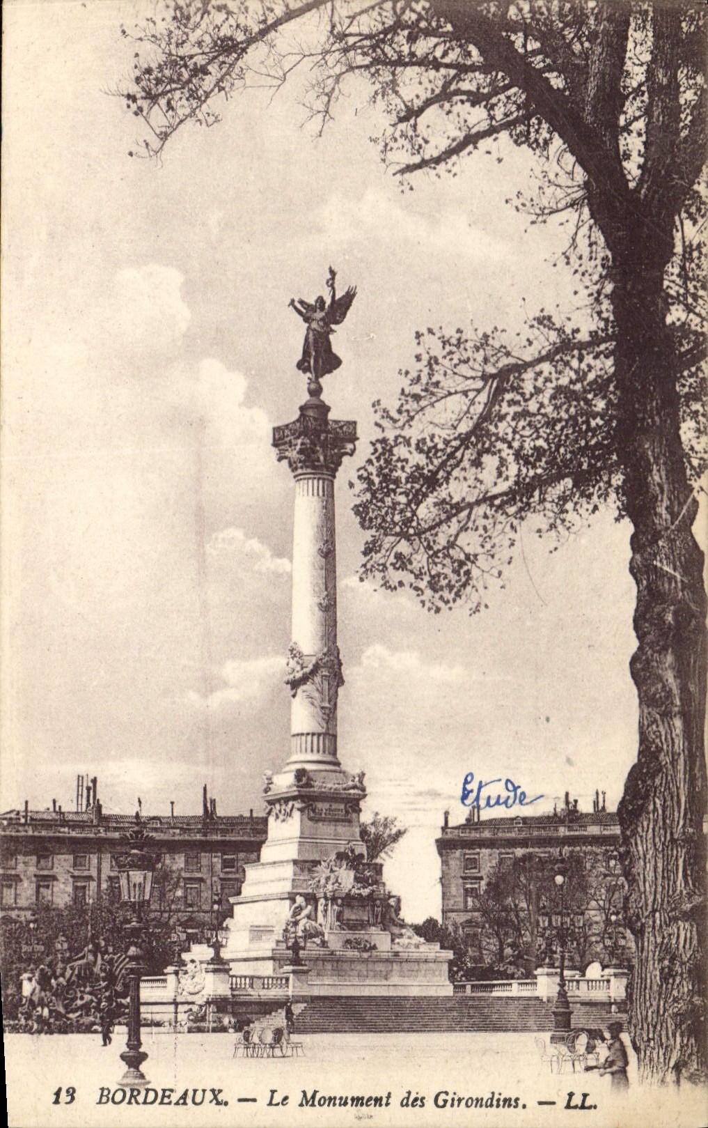 CPA Bordeaux le Monument des Girondins