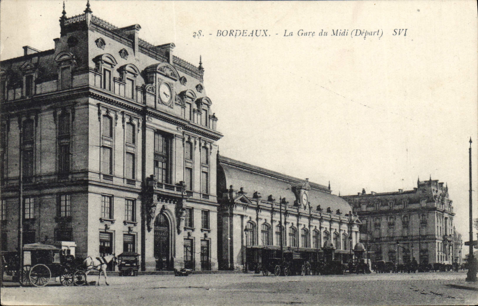 CPA Bordeaux la Gare du Midi Depart 