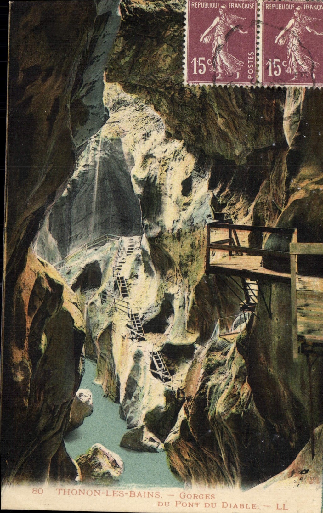 CPA Thonon les Bains Gorges du Pont du Diable