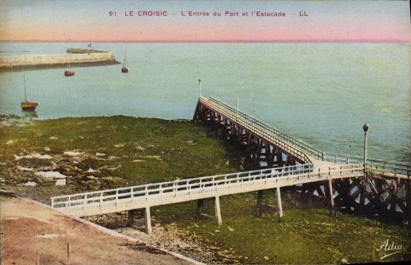CPA Le Croisic l'entree du Port et l'Estacade 