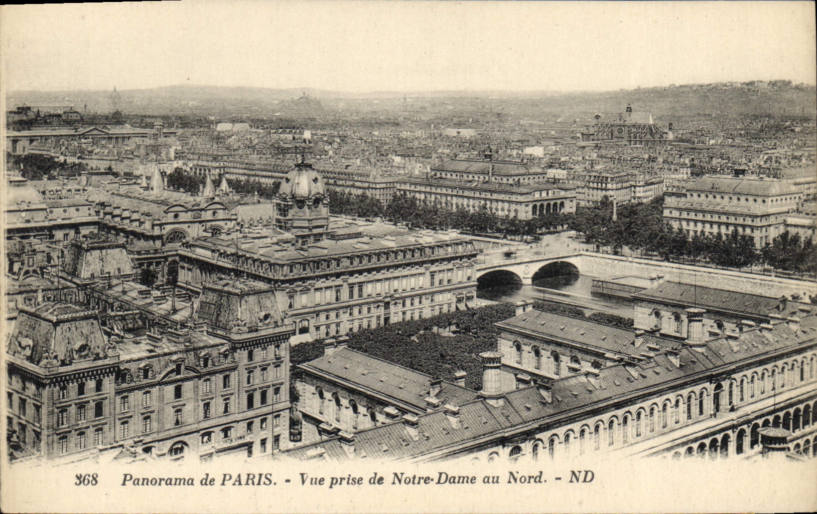 CPA Panorama de Paris vue prise de Notre Dame au Nord