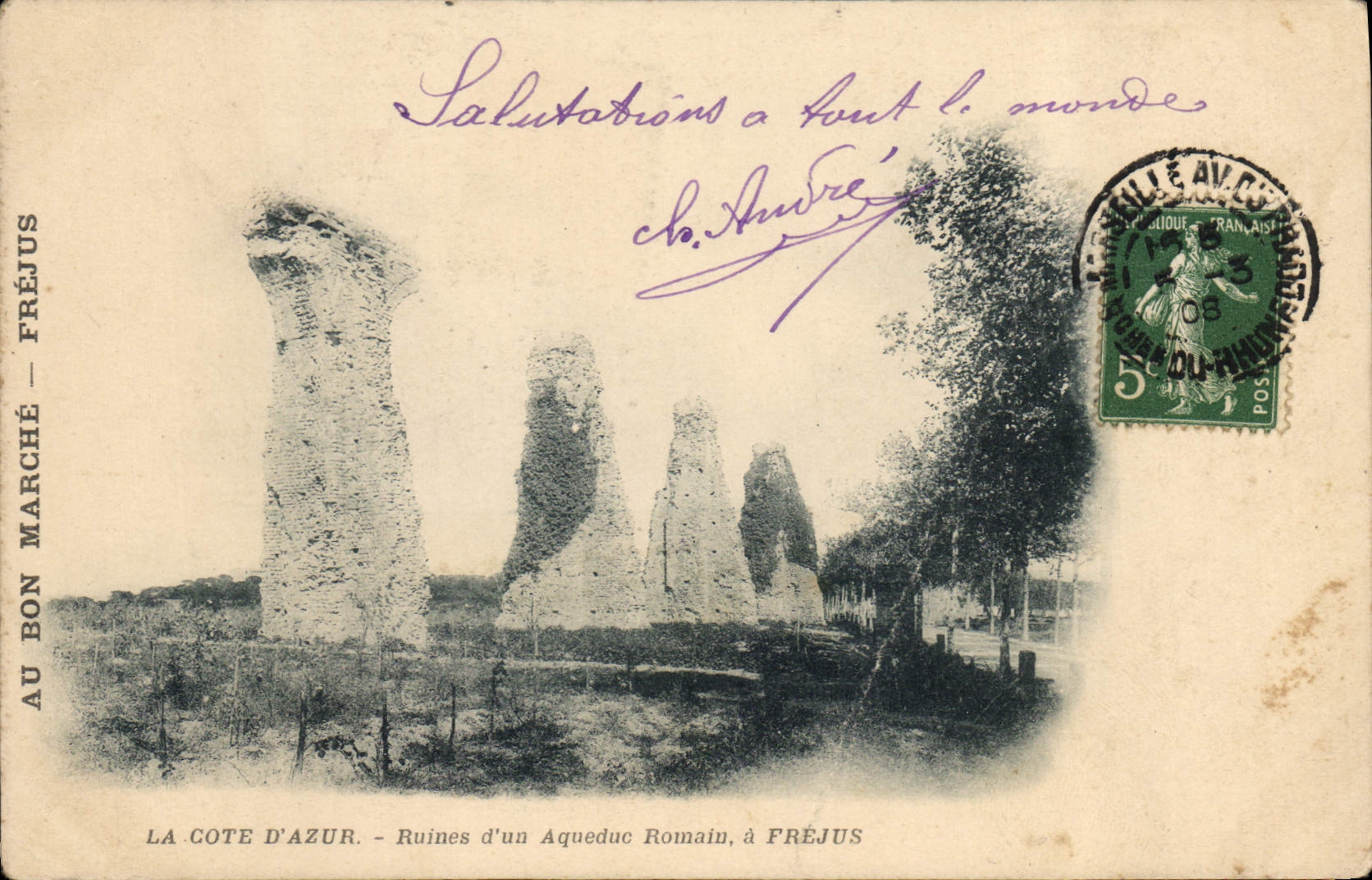 CPA La Cote d'Azur Ruines d'un Aqueduc Romain a Frejus